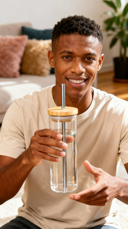 Pure Sip Borosilicate Glass Drinking Bottle | 450ml