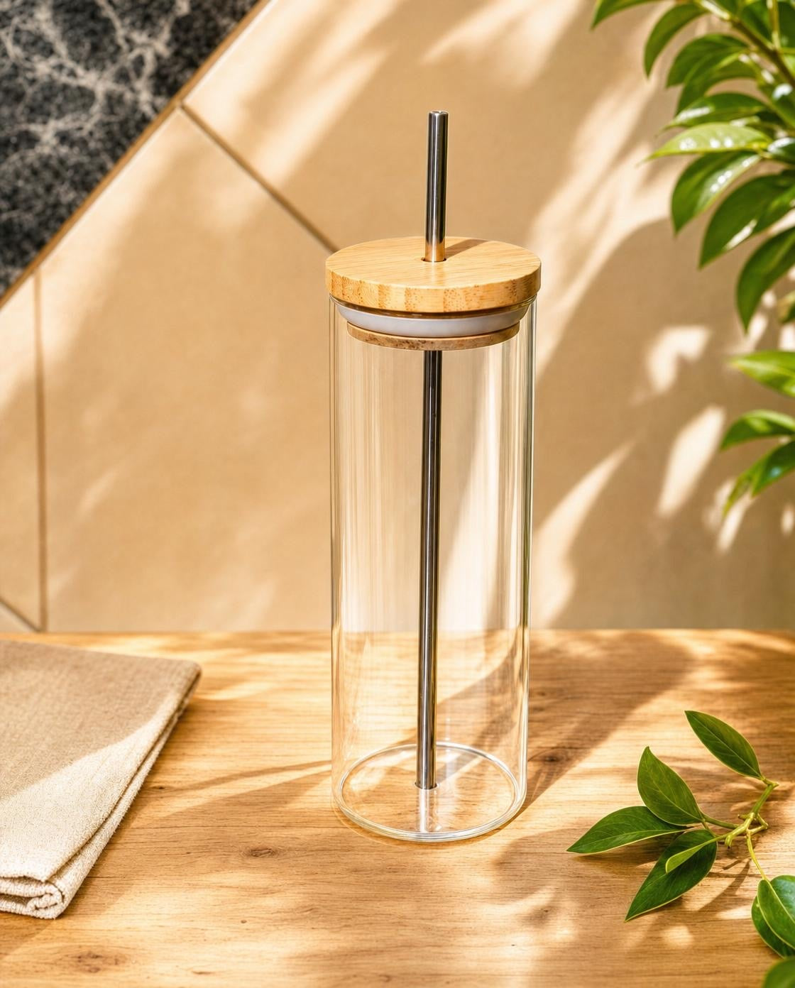 Pure Sip Borosilicate Glass Drinking Bottle | 450ml